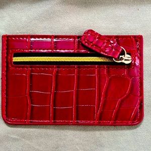 B-Low the Belt Vegan Leather card holder! Cute red color; never used!